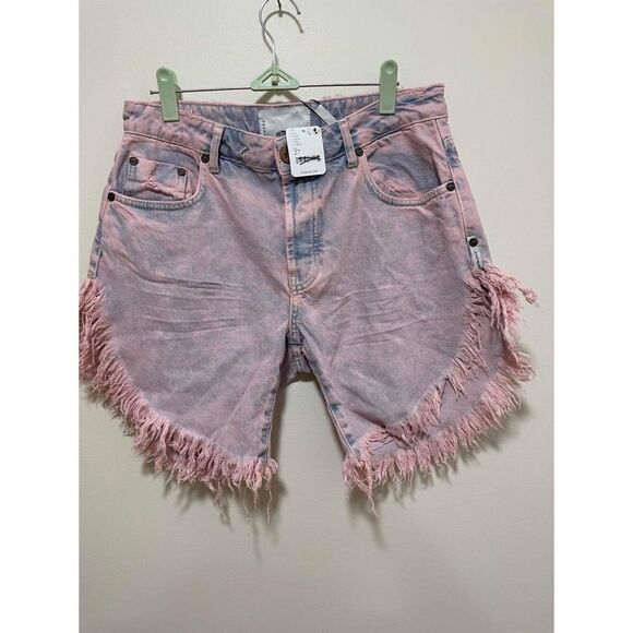 Free People x OneTeaspoon Frankies Cutoff Shorts Size 27 - Picture 3 of 6